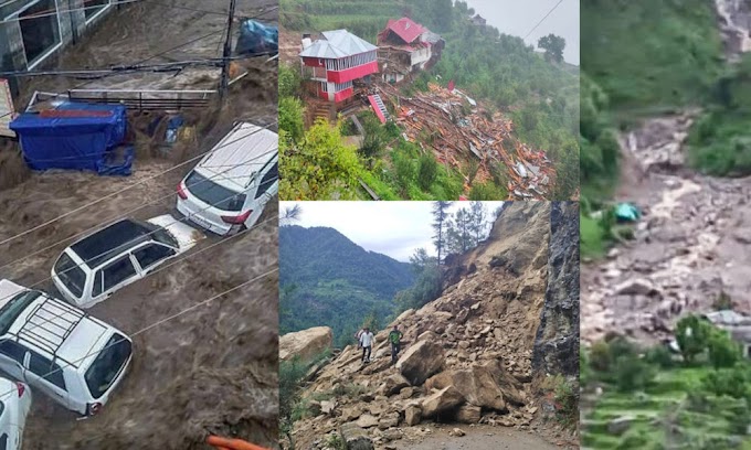 ഹിമാചലില്‍ വീണ്ടും മേഘവിസ്‌ഫോടനം; ഉത്തരാഖണ്ഡിിലും കനത്ത മഴ ' നിരവധി വീടുകളും കെട്ടിടങ്ങളും ഒലിച്ചുപോയി, വരും മണിക്കൂറിലും മഴ തുടരുമെന്ന് മുന്നറിയിപ്പ് 