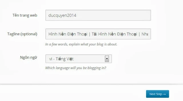 Hướng dẫn cài đặt blog wordpress