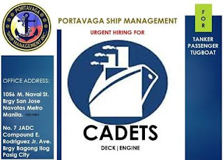 Urgent  seaman jobs hiring cadet for a passenger ship, oil tanker ship and tugboat joining January 2019
