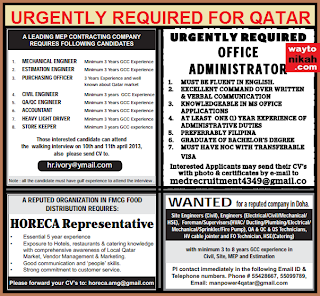 Job Vacancies In Qatar