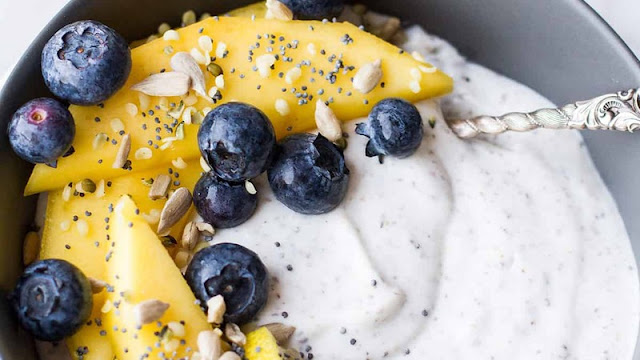 Chia Seeds in Yogurt