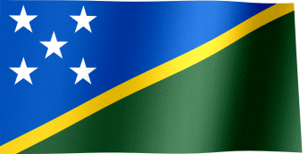 The waving flag of the Solomon Islands (Animated GIF)