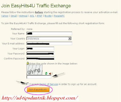 isi form registrasi