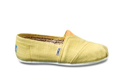 Yellow Toms Shoes on Toms