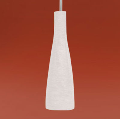 The 88234 Kameo Single White Bottle-shaped Pendant with a nickel matt suspension