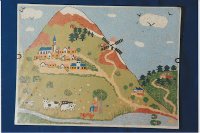 Travail collectif, peinture sur tissu (collection musée)