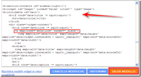 come aprire gadget foto immagine blog blogger altra nuova finestra browser