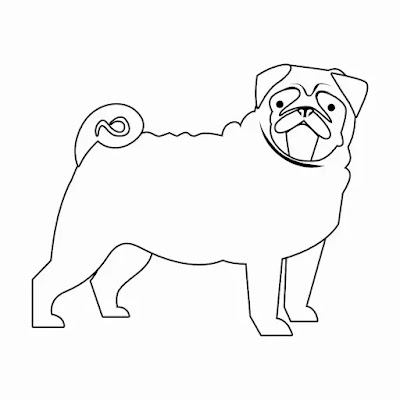 Desenho de um cachorro pug