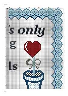 I love you cross stitch pattern Nursery quote embroidery - Tango Stitch