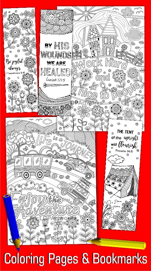 Coloring Bookmarks and Pages
