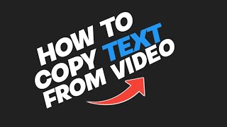 How to copy text from image extension / How to extract text from youtube video
