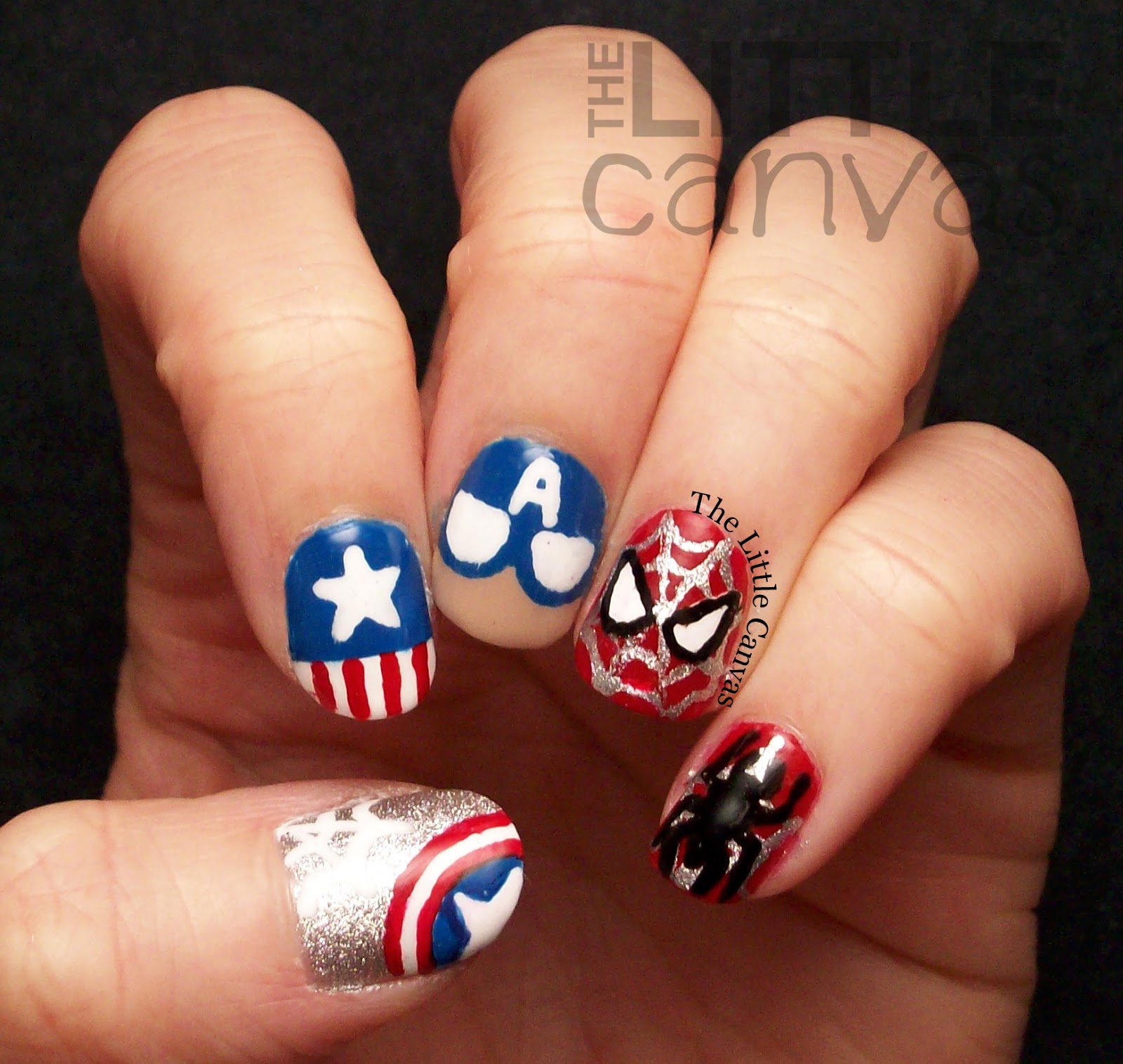 Spiderman Nail Art Tutorial - Step by Step Unedited - Extended Version -  YouTube