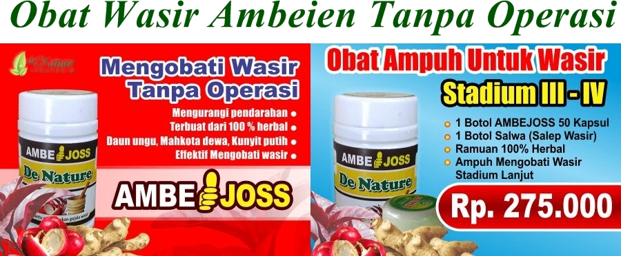 Obat Wasir Ambejoss De Nature