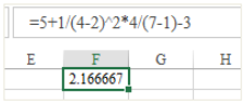 Hasil Perhitungan Excel