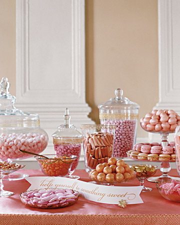 Great Dessert Table for Wedding or Bridal Shower candy tables at weddings