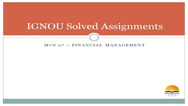 MCO 07 IGNOU Solved Assignments Free PDF Download 2021-22