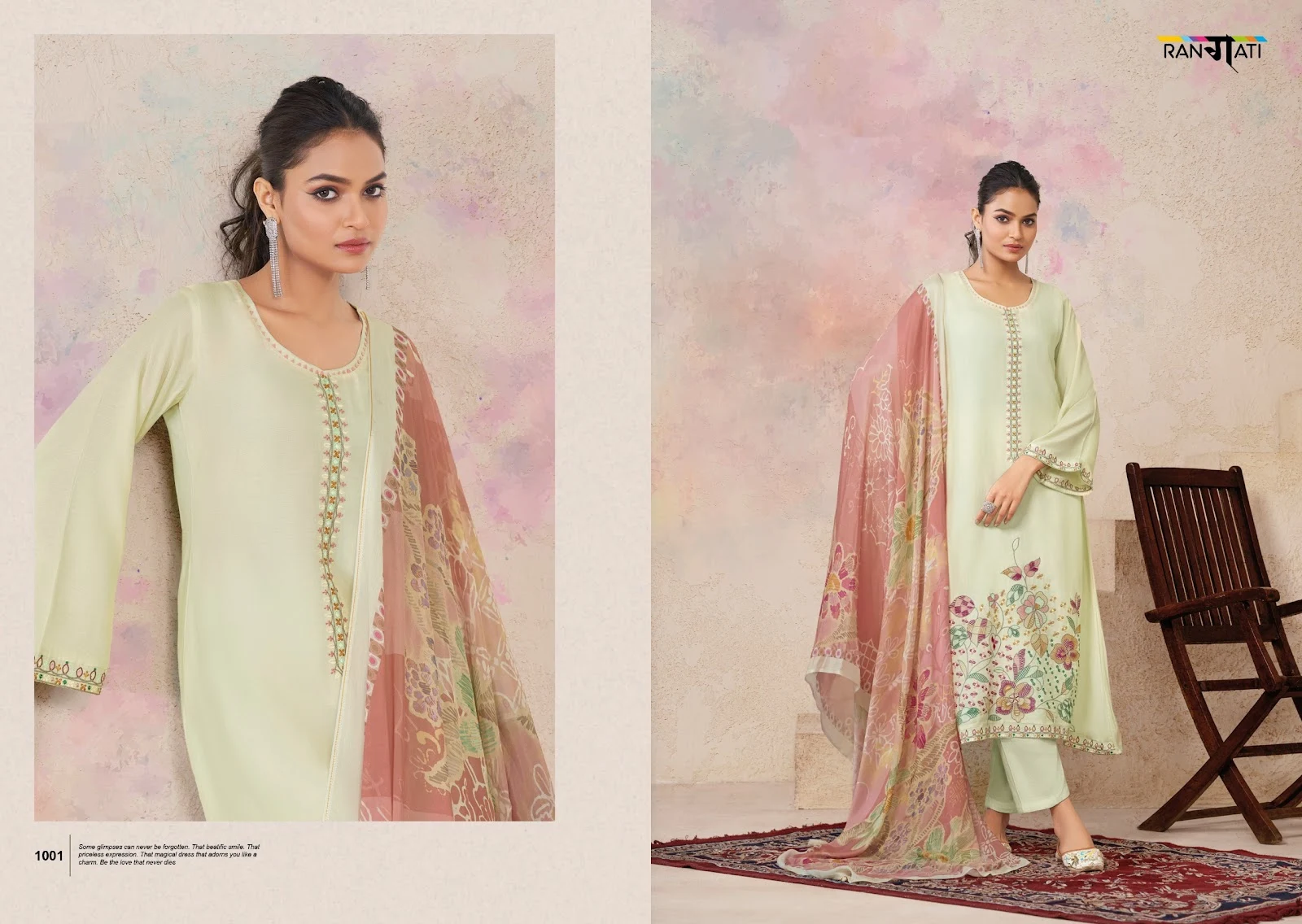 Meeri Rangati Prints Bemberg Pant Style Suits