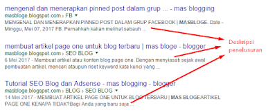 Maksimakan Seo Melalui Deskripsi Penelusuran
