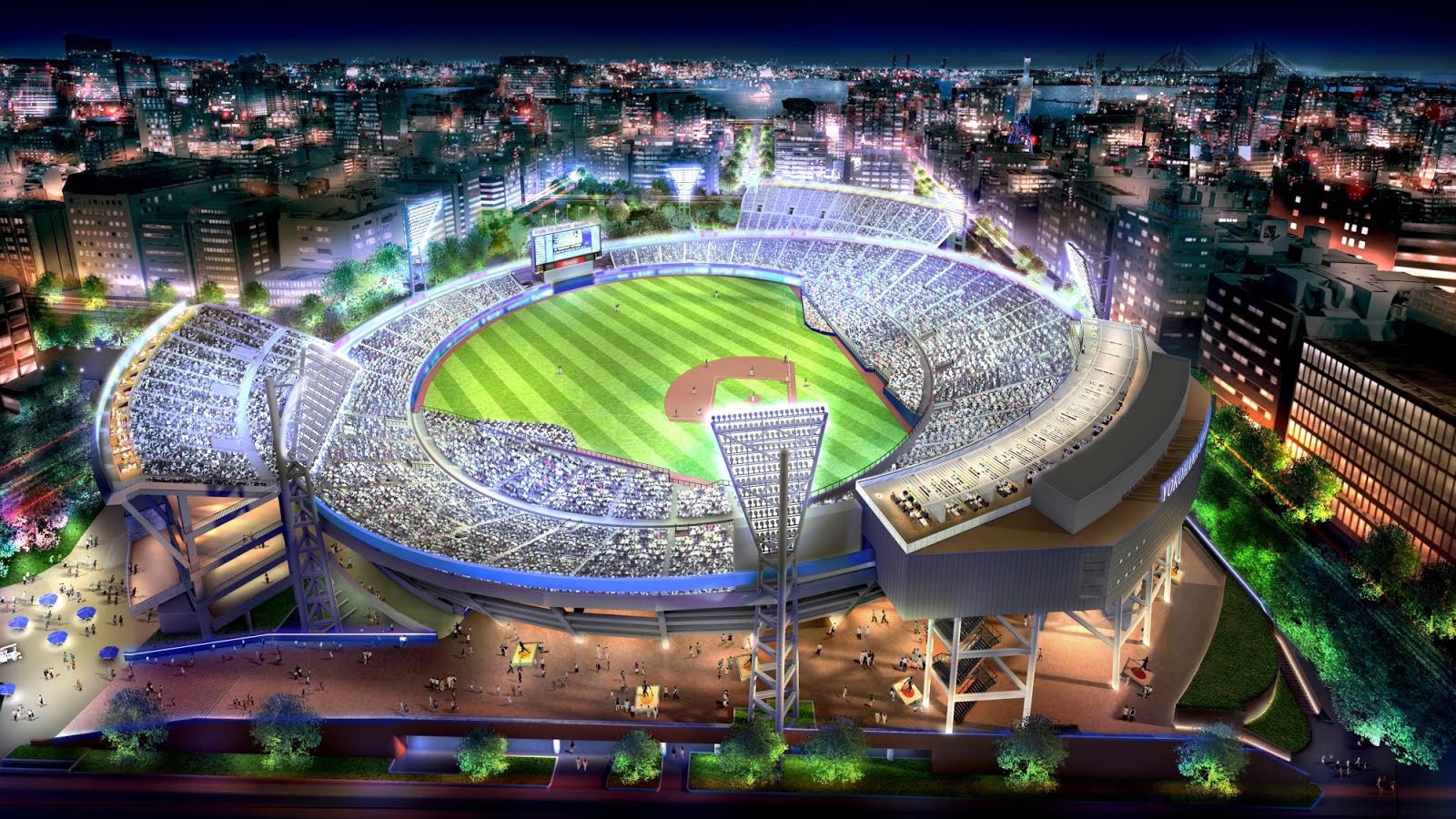 日刊建設工業新聞ブログ ６０００席増設 横浜公園との一体化めざす 横浜スタジアム増築 改修が始動