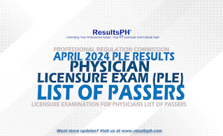 FULL RESULTS: April 2024 Physician Licensure Exam (PLE) List of Passers