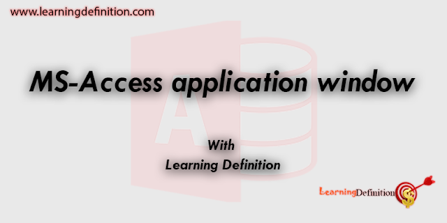 Ms-access-application-windows