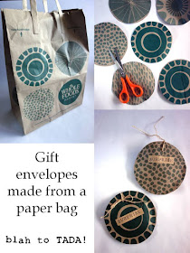 gift envelopes made from a paper bag
