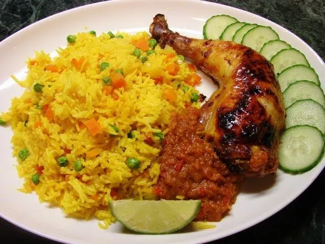 Perfect Spanish Inspired Baked Chicken with Turmeric Spiced Rice