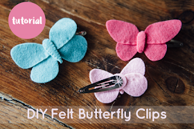 Felt Butterfly Hairclips