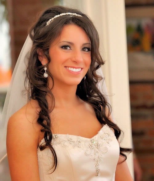 bridal hair updos with veil}