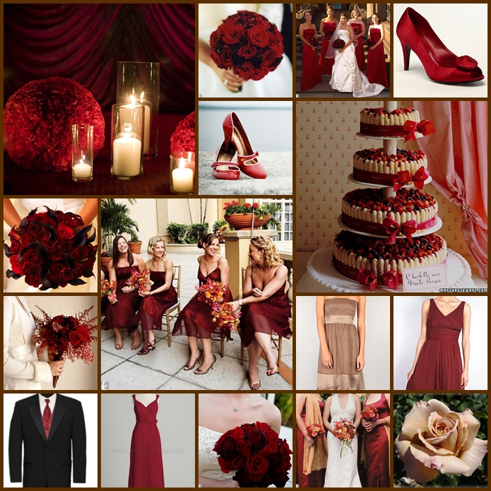 red and white decorations for weddings