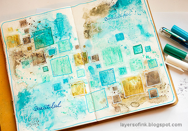 Layers of ink - Make Your Mark Art Journal Tutorial by Anna-Karin Evaldsson.