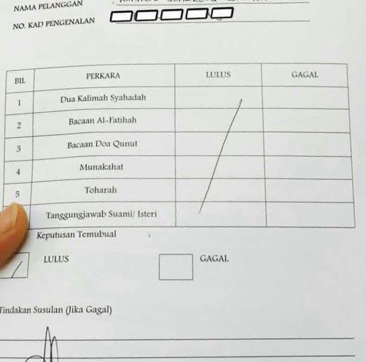 Soalan dan Jawapan Interview Masa Hantar Borang Nikah - M9 