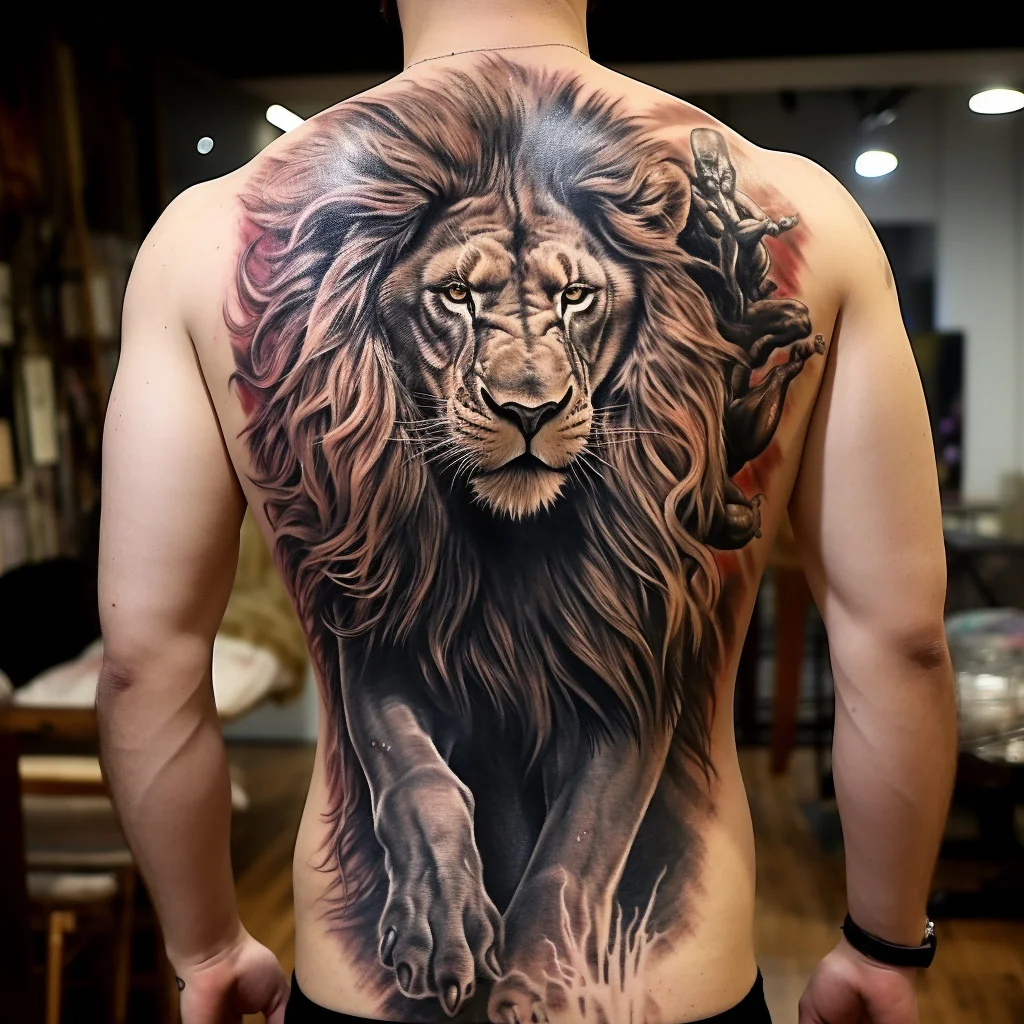 Tatuaje de león