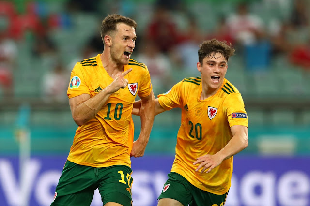 Wales duo Aaron Ramsey and Daniel James