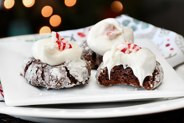 Peppermint Mocha Gooey Butter Cookies