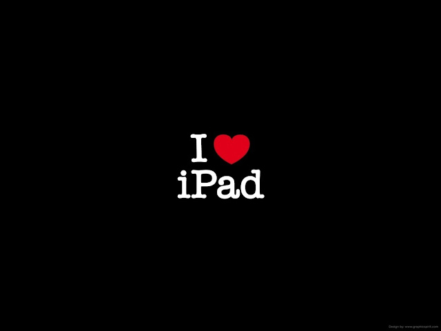 I Love iPad black wallpaper for iPad mini