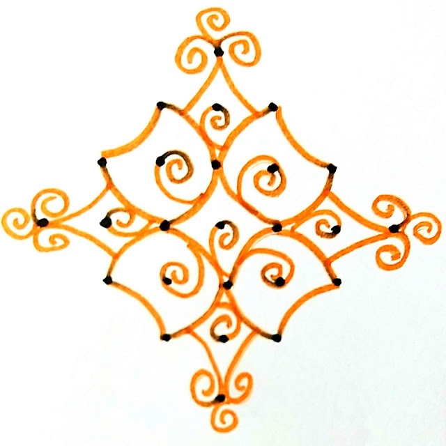 kolam, kolangal, Rangoli, Muggulu, Easy Kolam, Easy Muggulu, Easy Rangoli, Friday Kolam, 7 dots Kolam, 7 dots Rangoli, 7 Dots Muggulu, rangoli for beginners step by step, kolam for beginners step by step, muggulu for beginners step by step design kolam, design rangoli, design muggulu, design kolam with dots, design rangoli with dots, design muggulu with colours, 