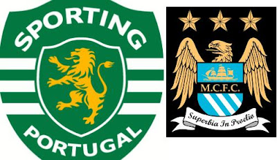 Sporting vs man city logo