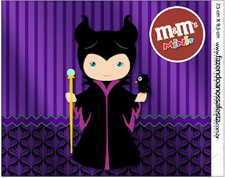 Maleficent Baby Party: Free Printable Candy Bar Labels.