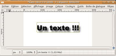 ombre portee sur texte