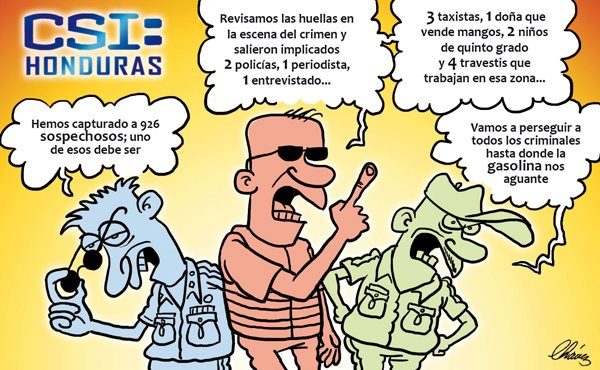 Caricatura investigadores hondureños