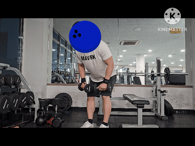 후면어깨운동 벤트오버 레터럴 레이즈 자세