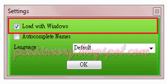 Chọn Load with Windows để Evokeys khởi động cùng Windows