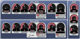 Oscillator settings for Roygbiv bass