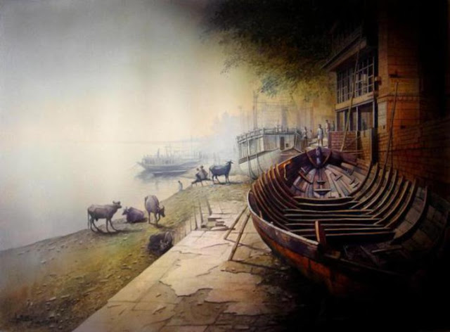 Watercolor Paintings By Indian Artist Amit Bhar