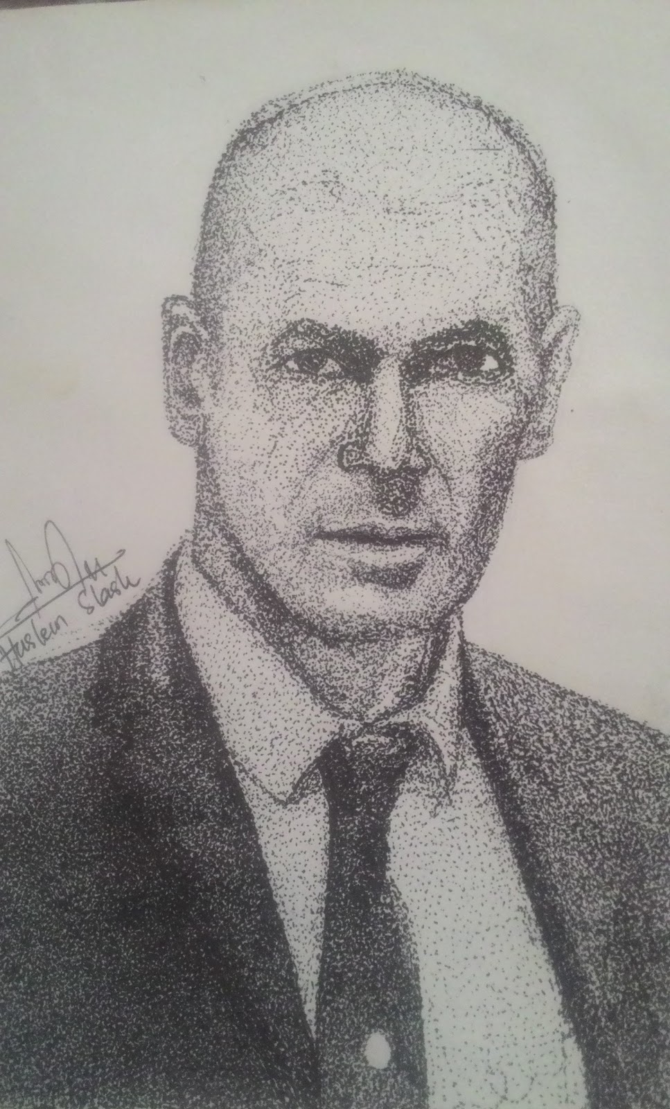 Menggambar Zinedine Zidane Dengan Teknik Pointilism Creative Works