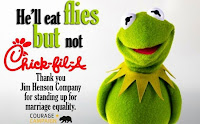 The Muppets/Chick Fil A situation shows a consequence of mixing business with personal beliefs...