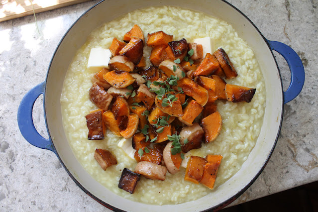 Food Lust People Love: Any risotto is a bowl of comfort food, but this roasted butternut bacon feta risotto takes a simply rice dish up several notches. You can stir the bacon through the dish or simply use it as a generous topping.