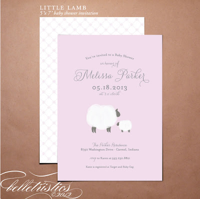 printable diy little lamb sweet girl boy baby shower invite invitation