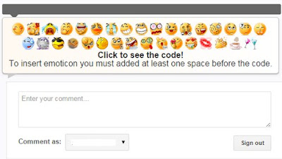 how to add smiley in blogger comment
